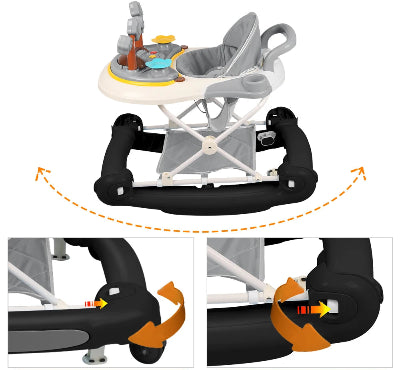 Trotteur bébé noir démo cheval bascule