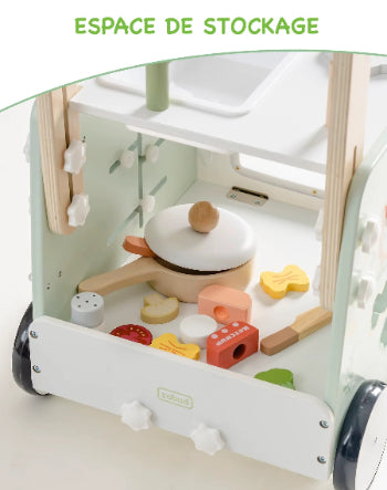 chariot marche montessori cuisine espace rangement