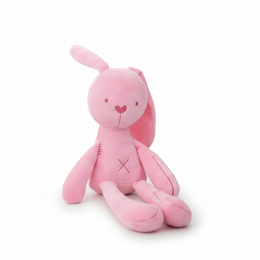 doudou bébé lapin rose