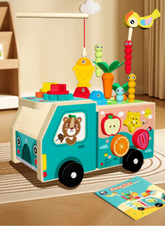 jeux montessori camion ferme face fruits