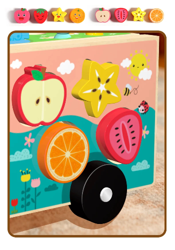 jeux montessori camion ferme fruits