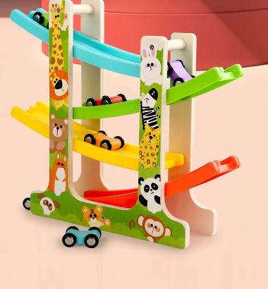 jeux montessori circuit voitures motif animaux