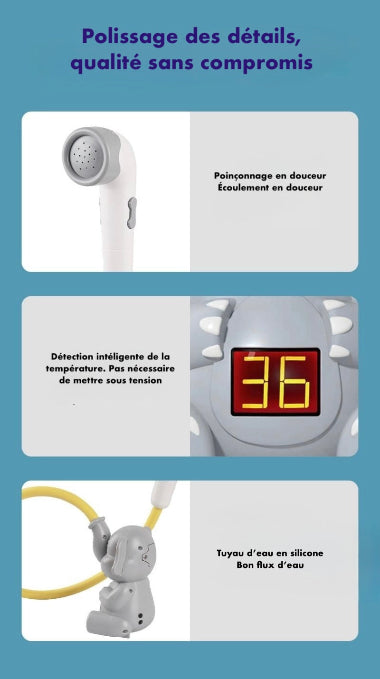 jouet de baignoire bébé éléphant explcation détails matériel