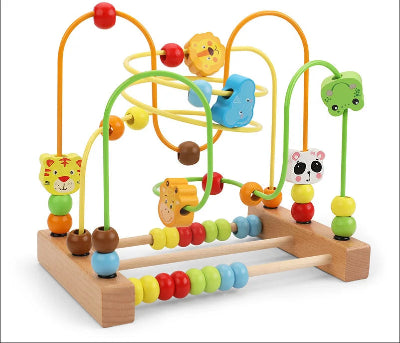 jouet montessori grand jaune vert orange zoo