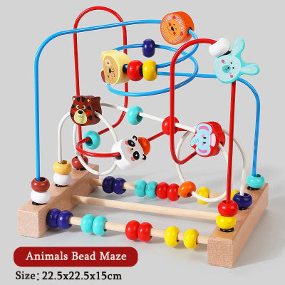 jouet montessori grand rouge bleu animaux zoo