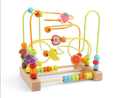 jouet montessori grand vert fluo orange fruits