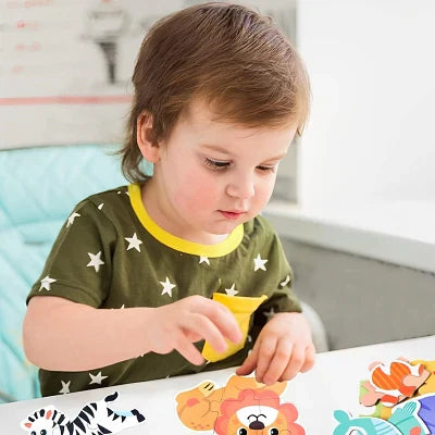 puzzle montessori animaux forêt enfant joue