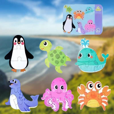 puzzle montessori ocean avec pinguoin