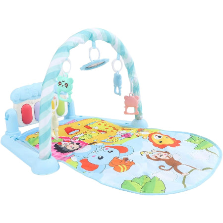 tapis éveil bébé bleu ciel jungle