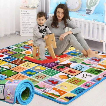 tapis éveil bébé coloré double face maman