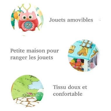 tapis éveil bébé maisonnette explication