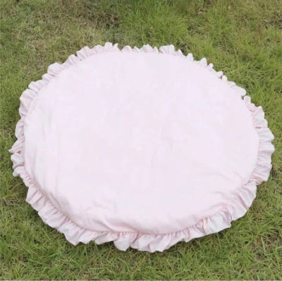 tapis éveil rond rose