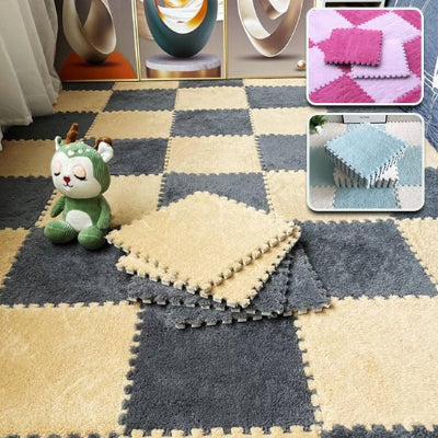 tapis jeu damier jaune